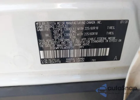 2020 Toyota Rav4 Hybrid Xse from USA, damaged, VIN 2T3EWRFVXLW099731